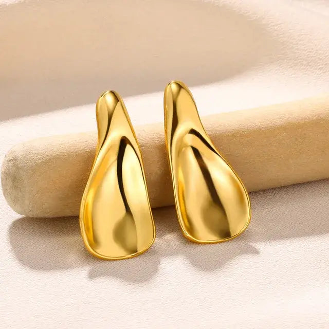 Aurum Folded Prism Earrings