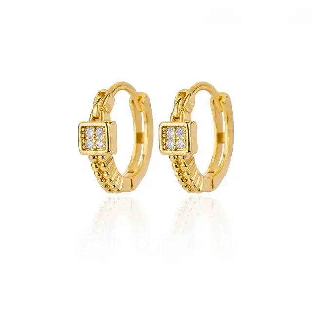 Chic Square Round Earrings