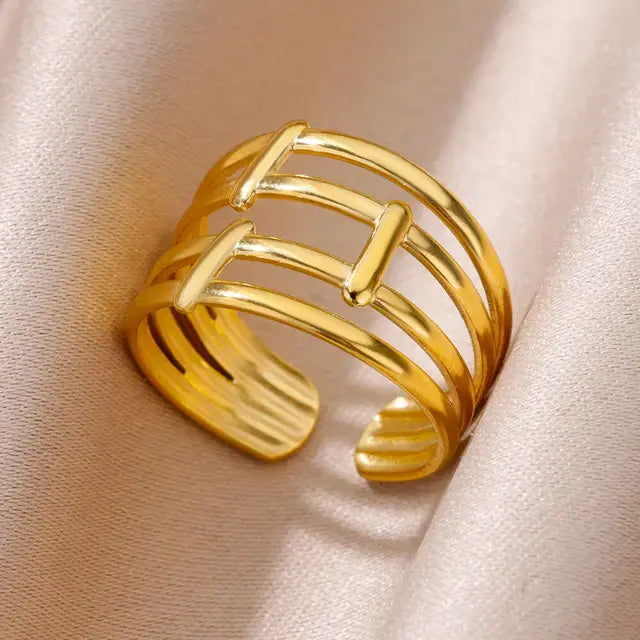 Radiant Trend Stackable Rings (Gold variety)