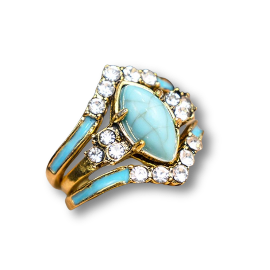 Turquoise Bliss Harmony Ring Ensemble