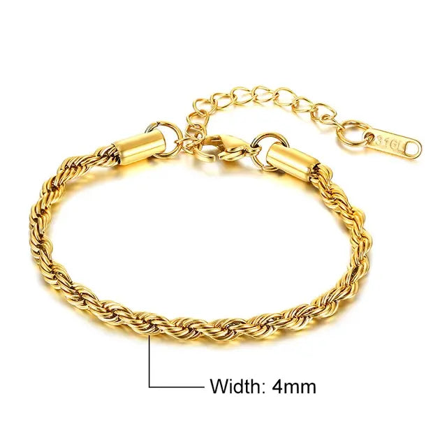 Regal Rope Chain Bracelet