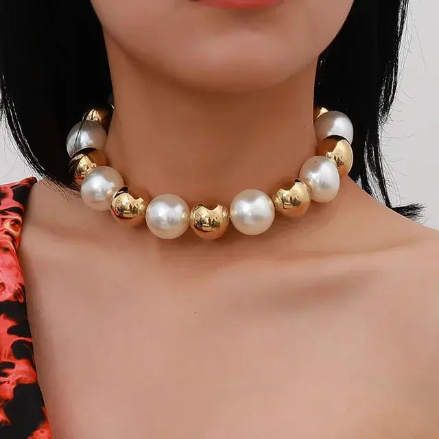 Glamorous Pearl Stacked Necklace (Variety)