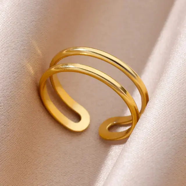 Radiant Trend Stackable Rings (Gold variety)