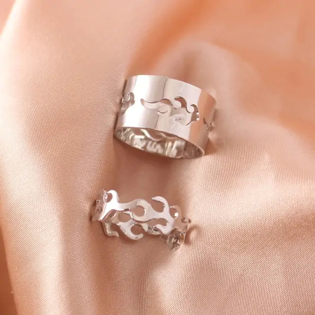 Chic Butterfly Charm Rings