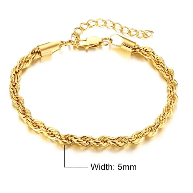 Regal Rope Chain Bracelet