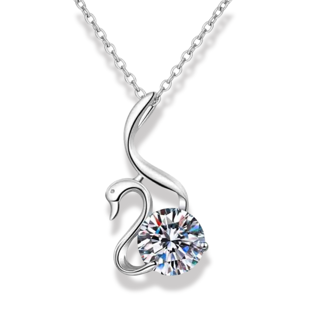 Diamondique Swan Necklace