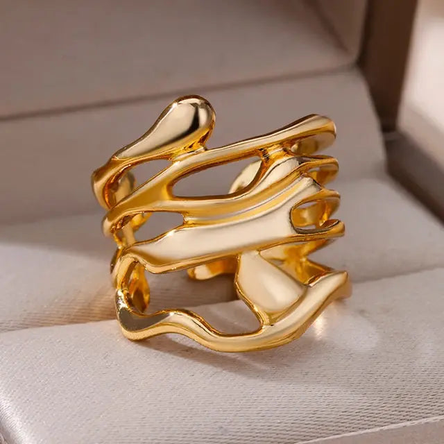 Radiant Trend Stackable Rings (Gold variety)