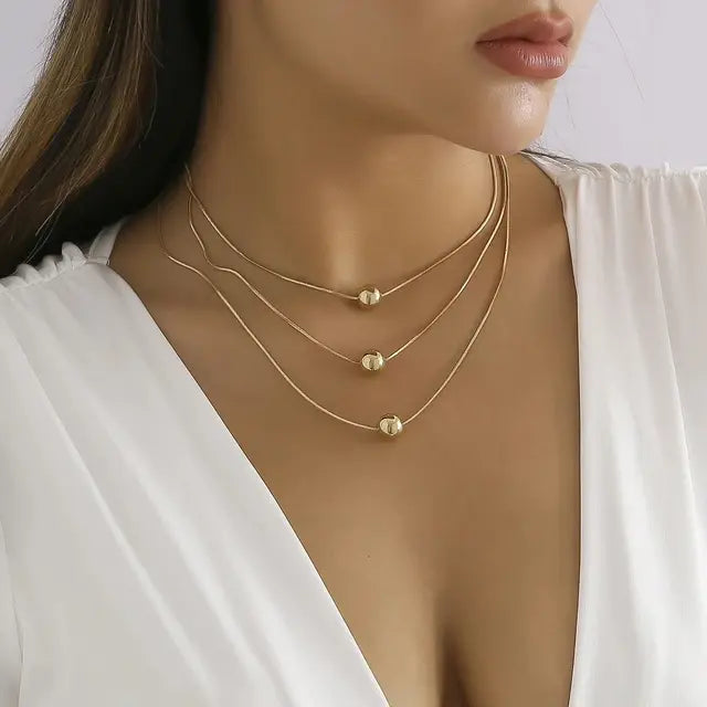 Glamorous Pearl Stacked Necklace (Variety)