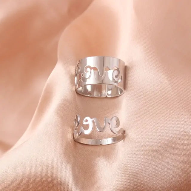 Chic Butterfly Charm Rings