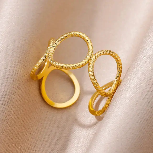 Radiant Trend Stackable Rings (Gold variety)