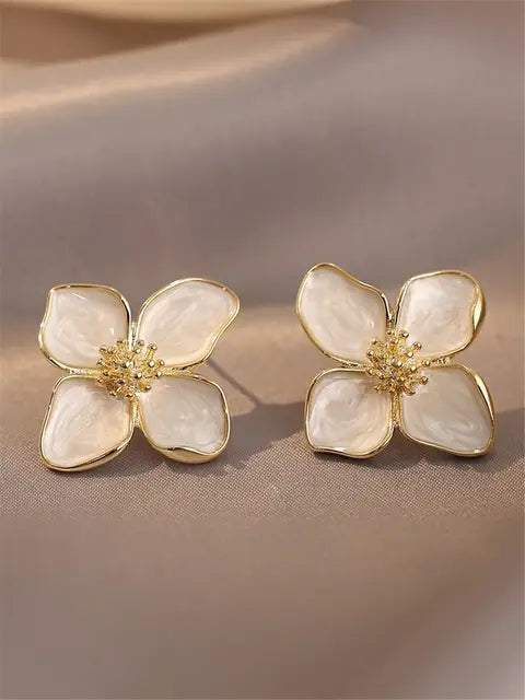 French-Inspired Vintage Floral Earrings