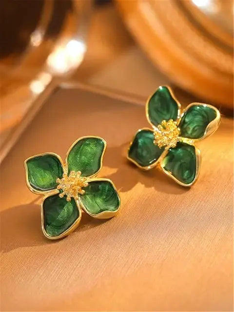 French-Inspired Vintage Floral Earrings