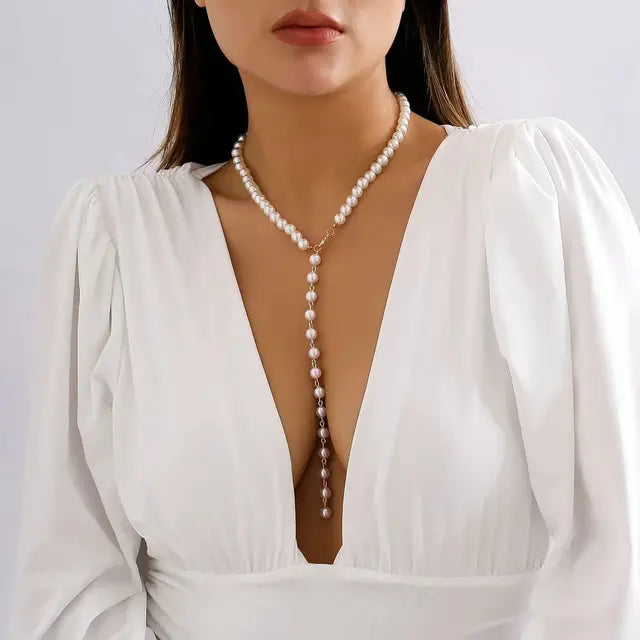 Glamorous Pearl Stacked Necklace (Variety)