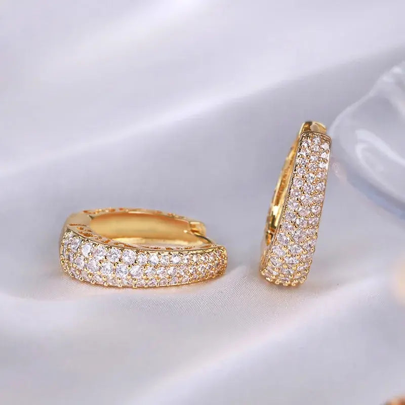 Elegant Dazzling Hoop Earrings