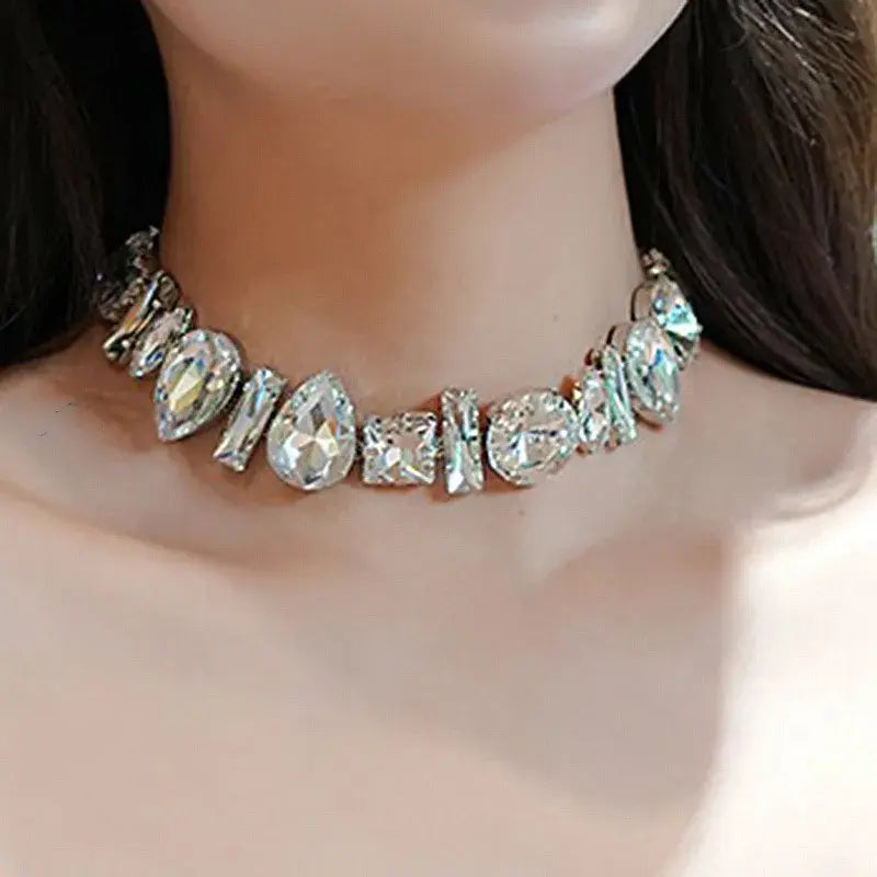 Radiant Statement Crystal Drop Necklace