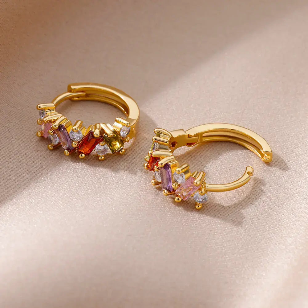 Sophisticated Prism Hoop Earrings