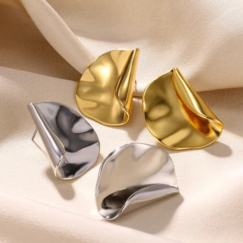 Aurum Folded Prism Earrings