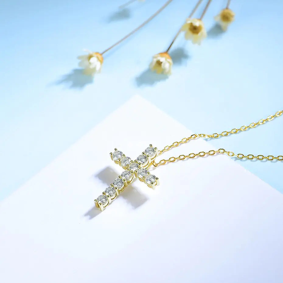 Heavenly Diamondique Cross Necklace