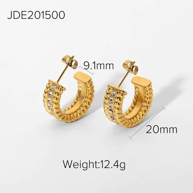 Luminous Trend Hoop Earrings