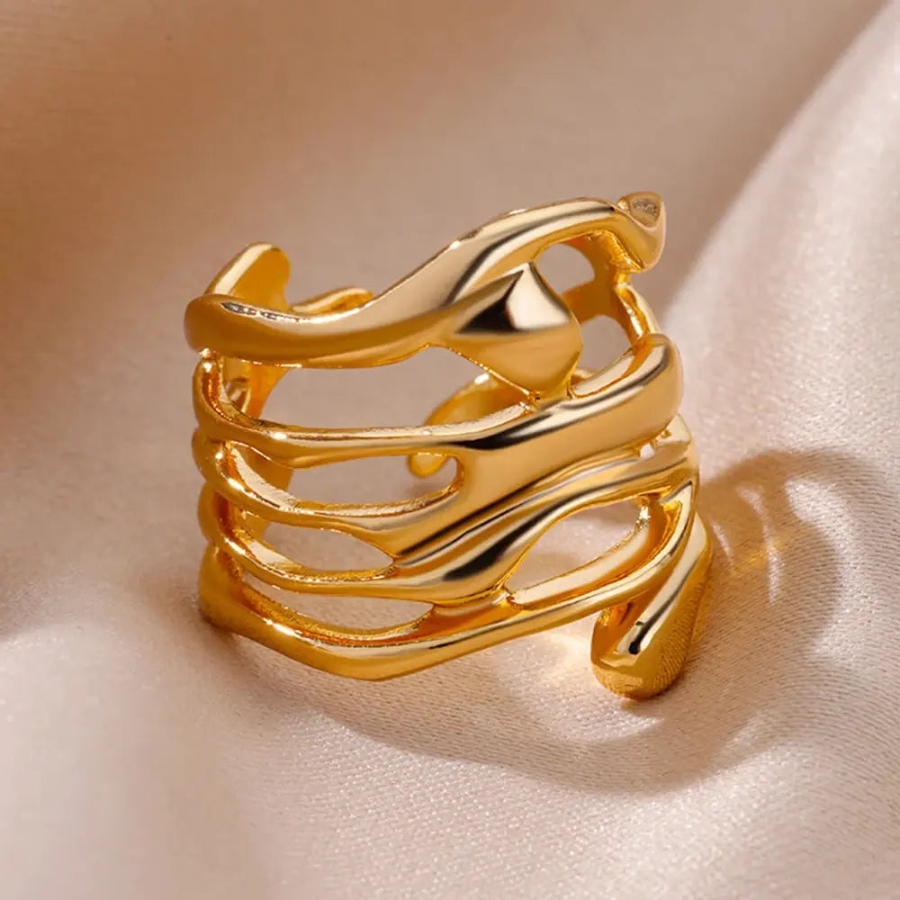 Radiant Trend Stackable Rings (Gold variety)