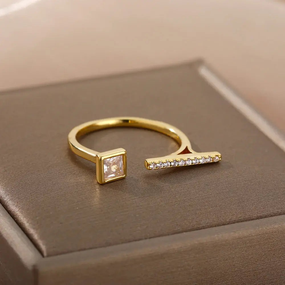 Squared Sensation Ring