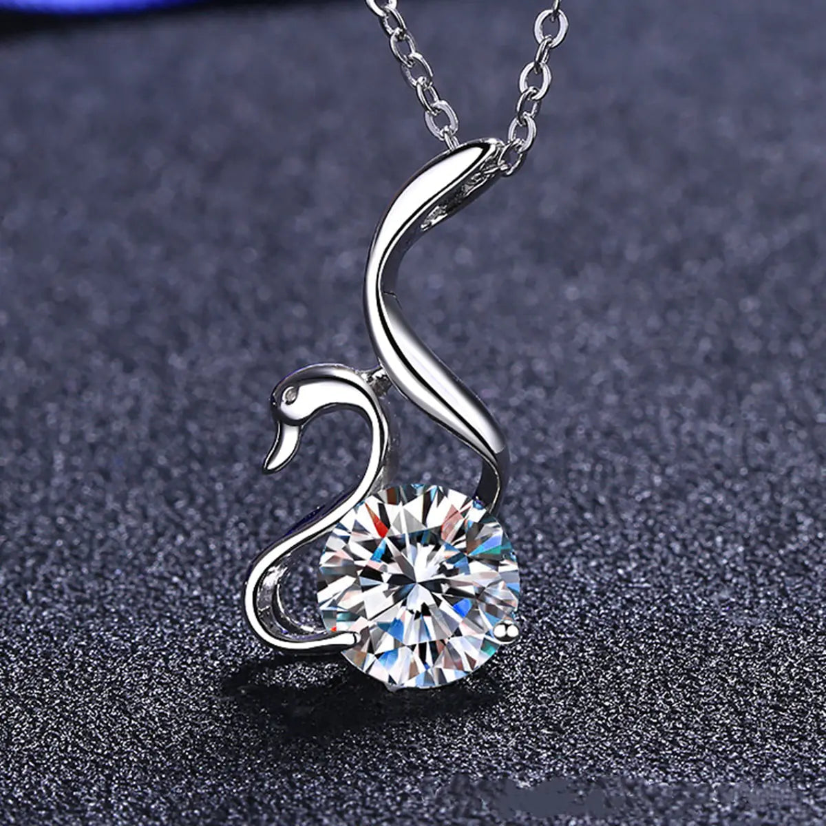 Diamondique Swan Necklace