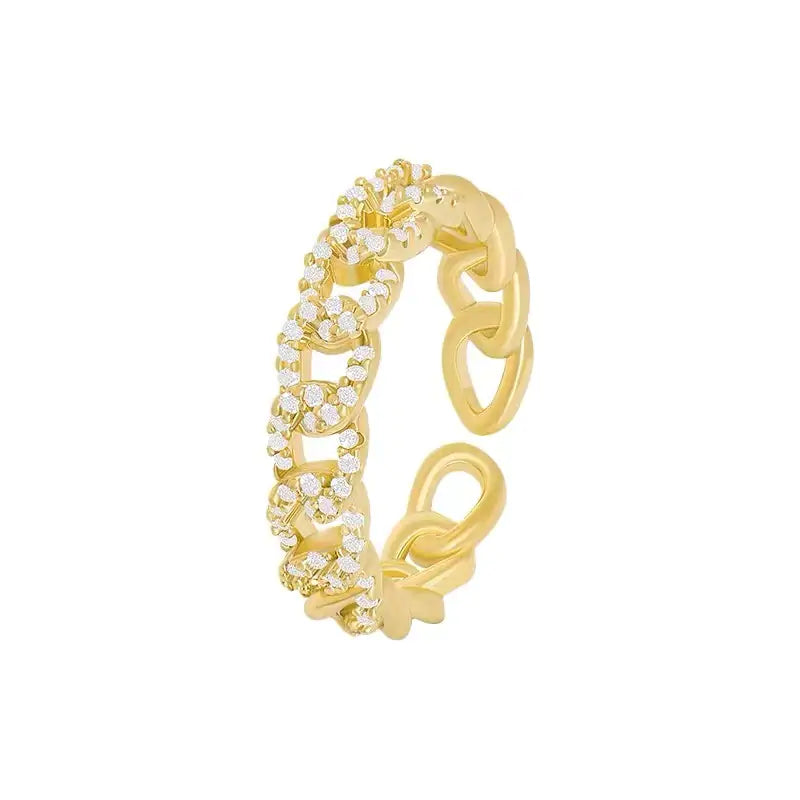 Golden Twirl Elegance Rings