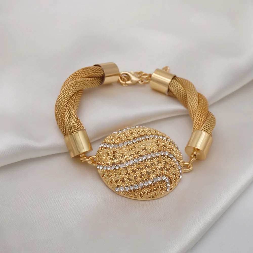 Opulent Gold Elegance Jewelry Set