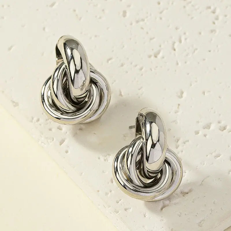 Chic Knot Hoops Earrings