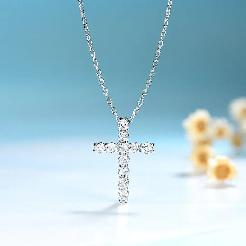 Heavenly Diamondique Cross Necklace