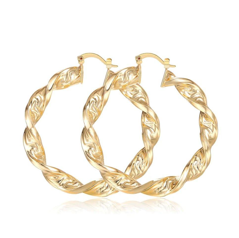 Entwined Essence Hoops - Radiant Jewels Factory