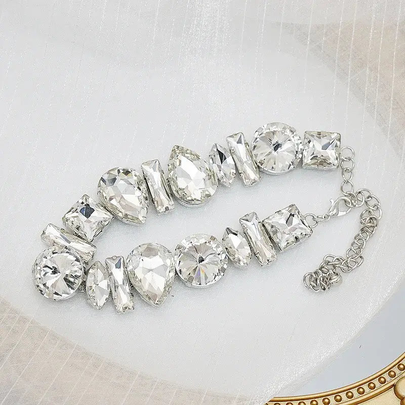 Radiant Statement Crystal Drop Necklace