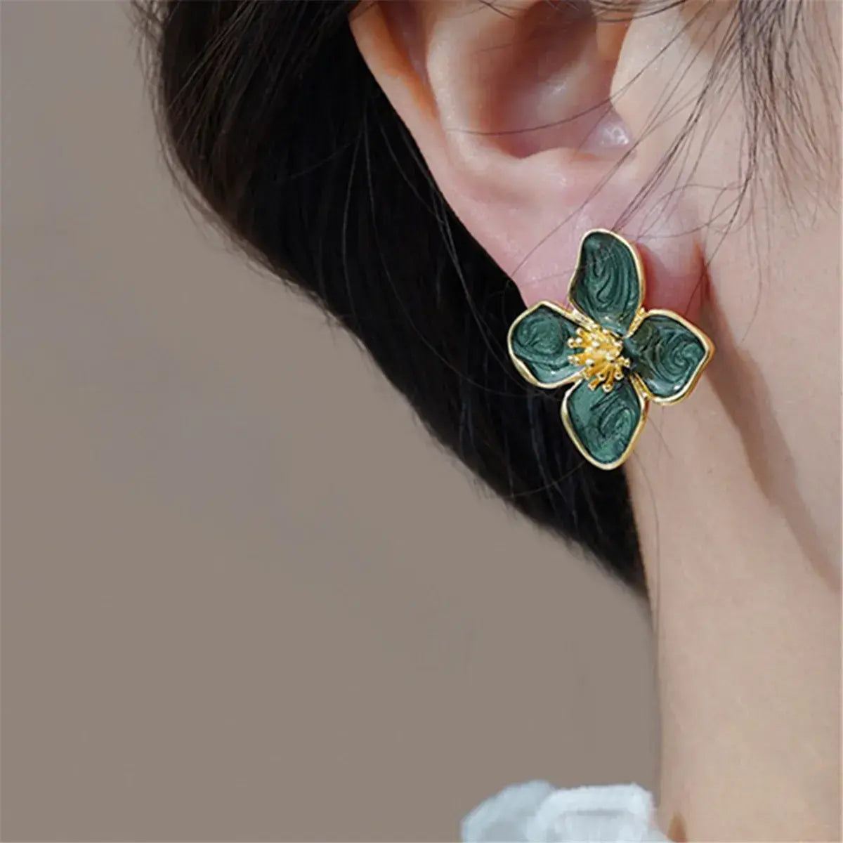 French-Inspired Vintage Floral Earrings