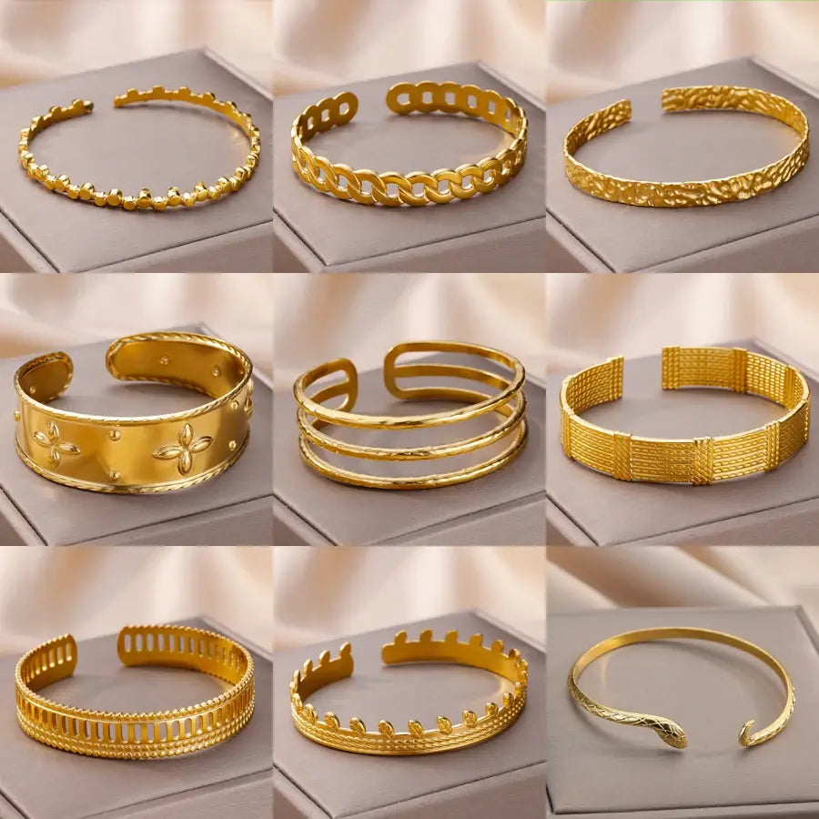 Vintage Stackable Bracelets (Variety Gold Pack)