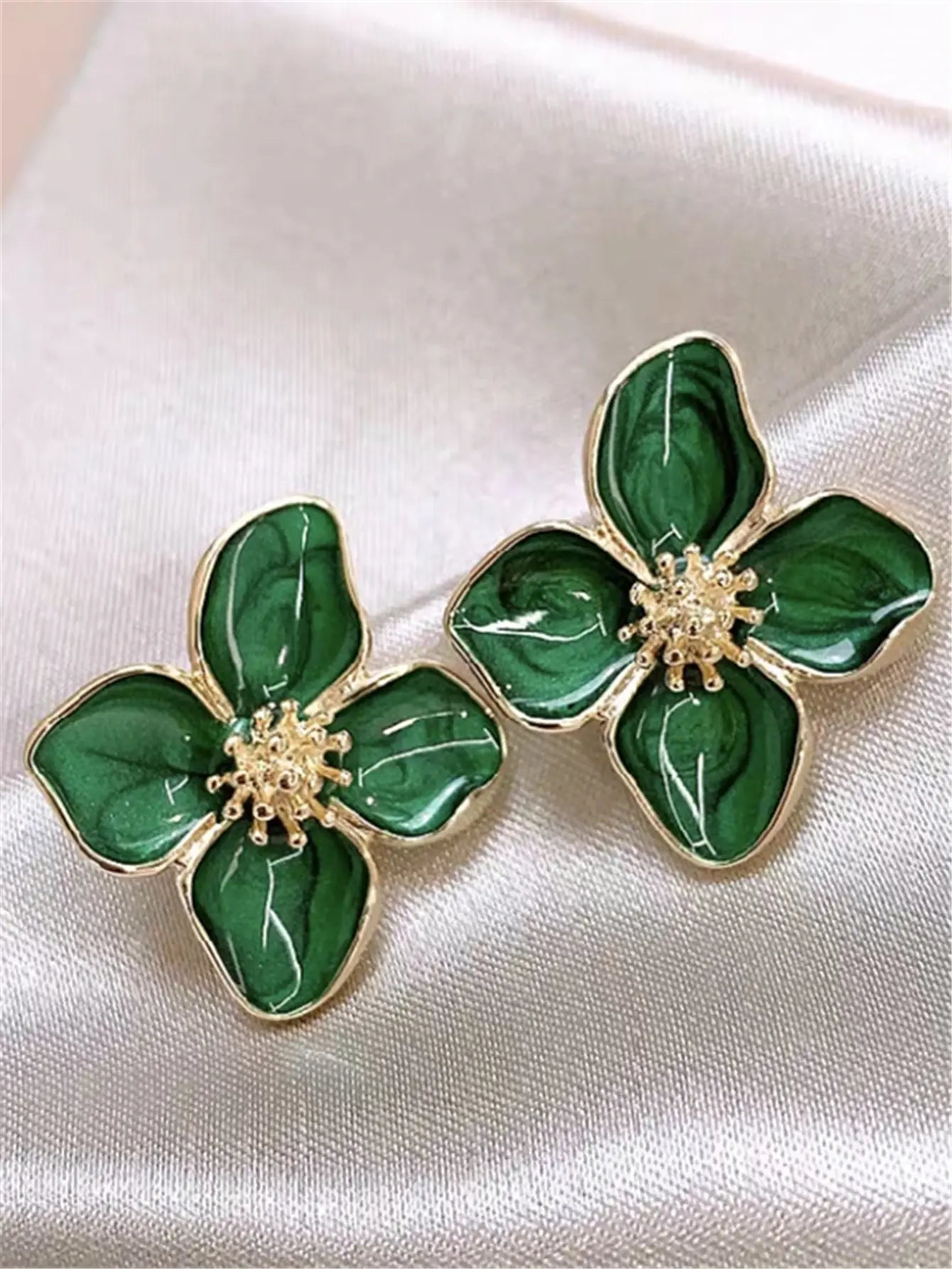 French-Inspired Vintage Floral Earrings