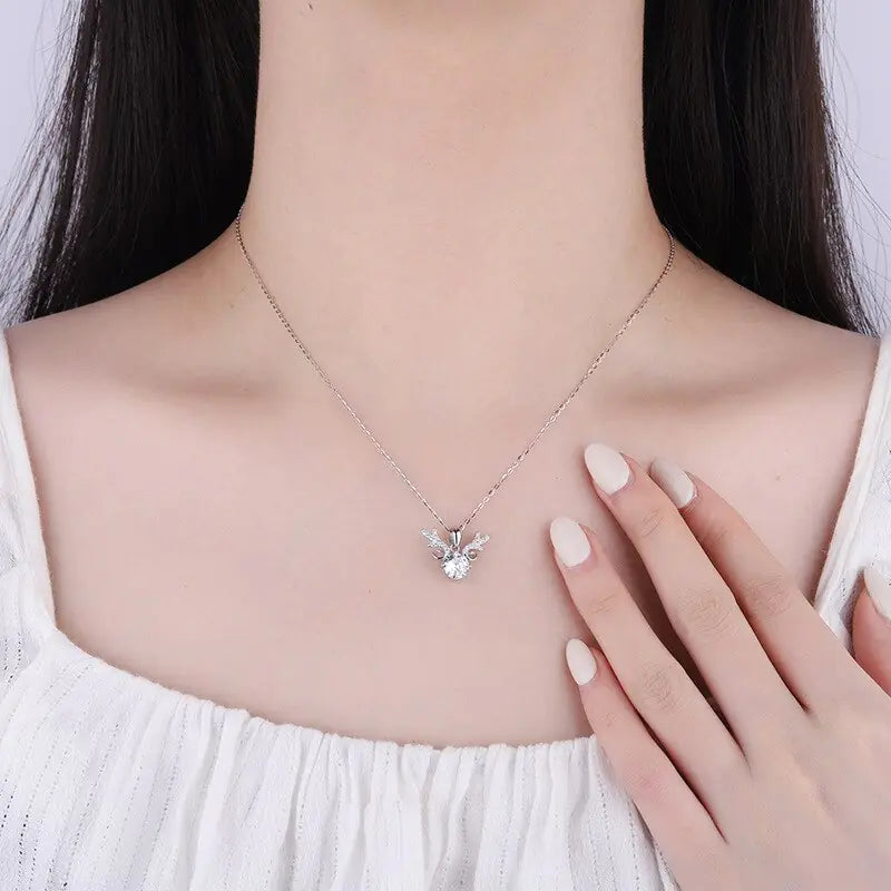 Diamondique Angelic Wings Necklace