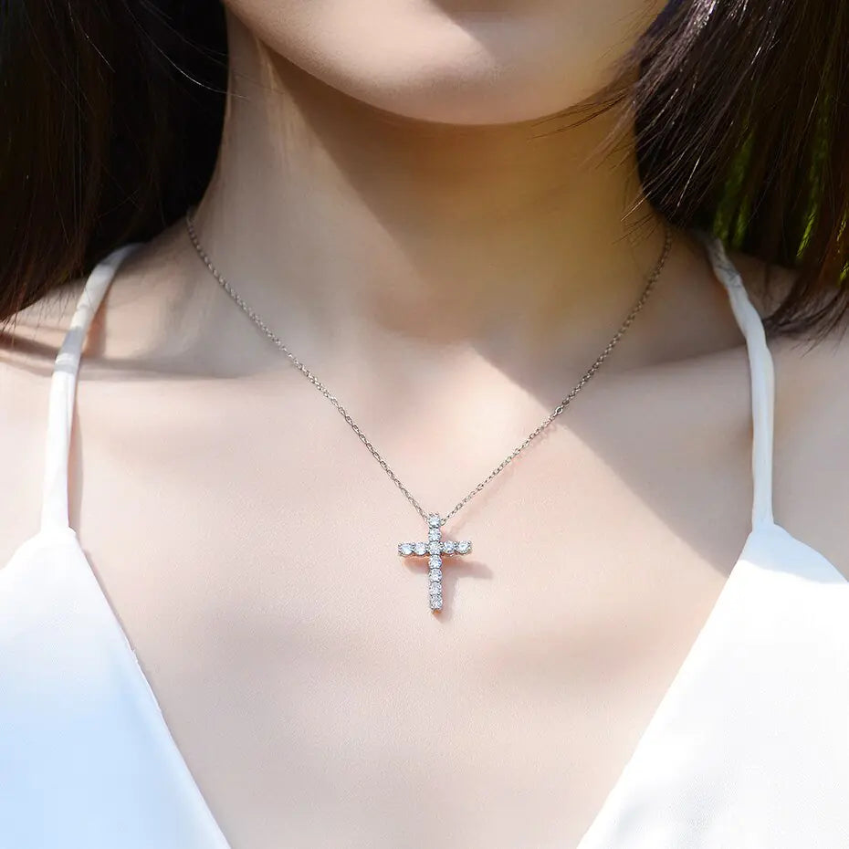 Heavenly Diamondique Cross Necklace