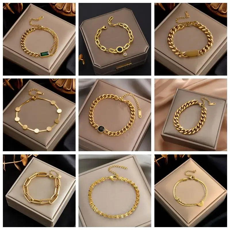 Radiant Trendsetting Bracelets (European gold variety)