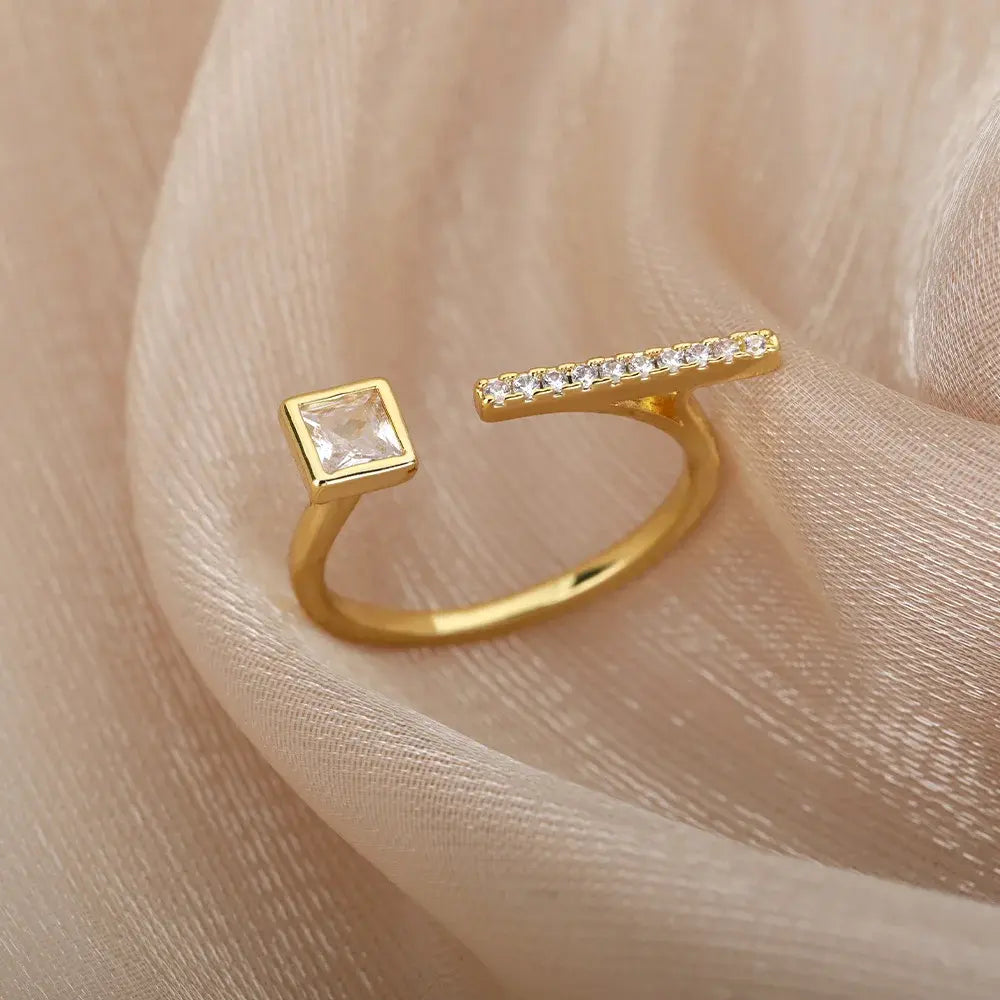 Squared Sensation Ring